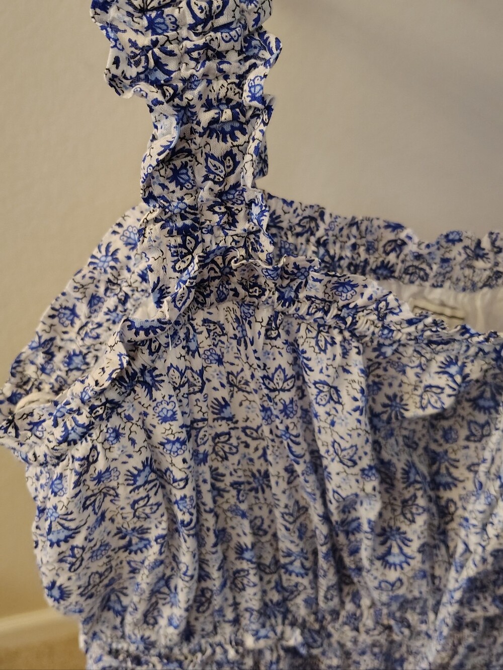 Doen X gap Blue Floral Maxi Dress Size Medium - Picture 5 of 6